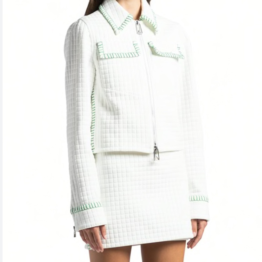 Bottega Veneta Jersey Matelasse Skirt White | Size 40 - Picture 2 of 12